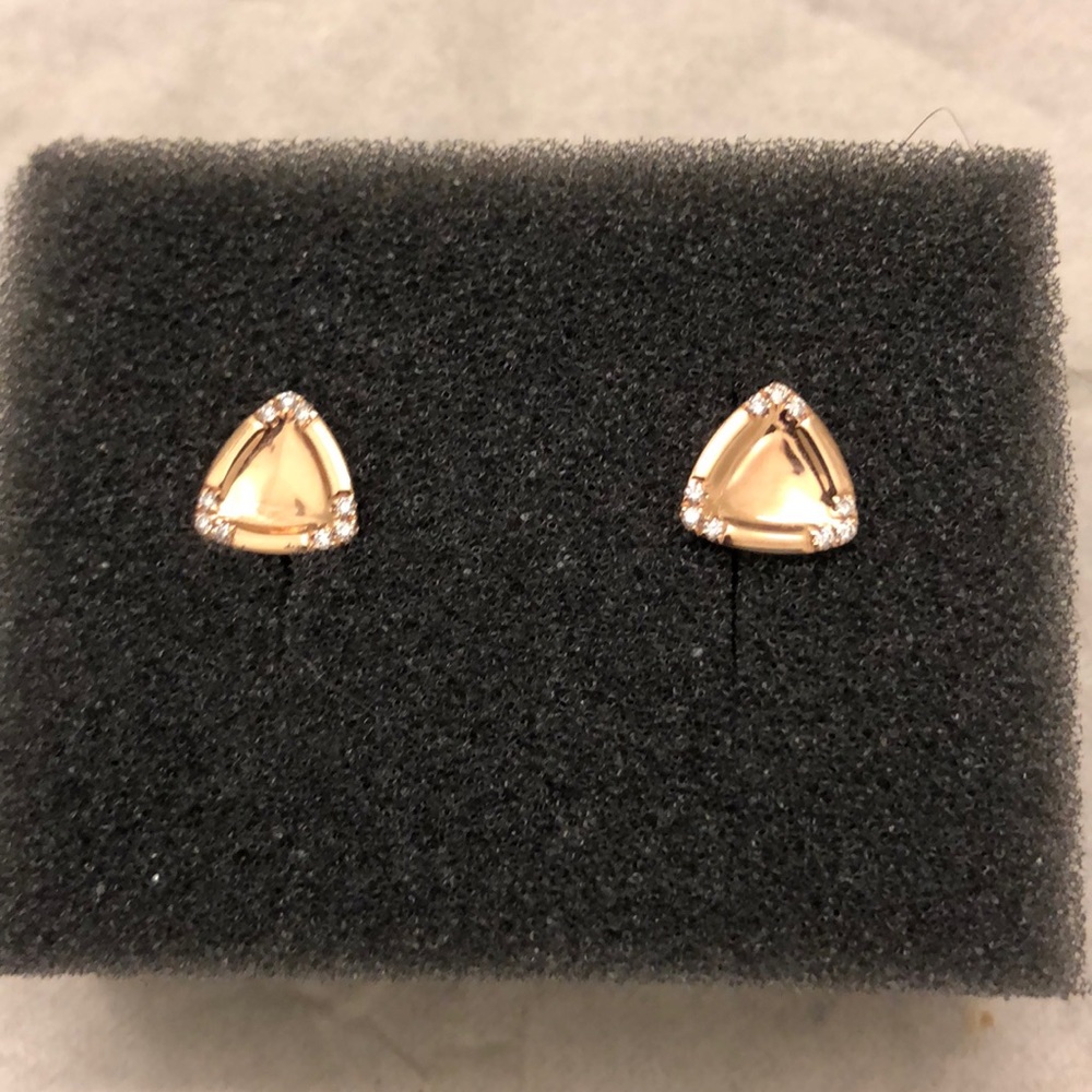 Dana Rebecca Design Rose Gold /diamond earrings
